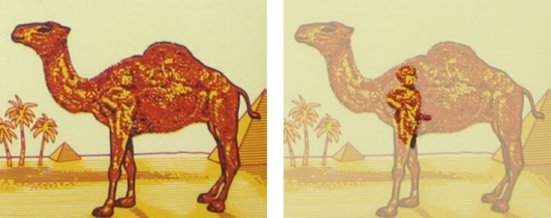 Cigarety Camel vo svojom známom logu tiež použili sexuálny motív