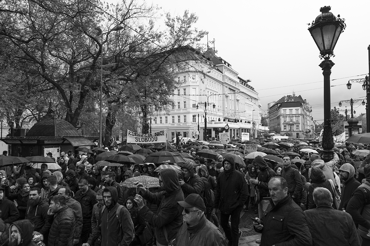 Pochod sa začal na Hviezdoslavovom námestí