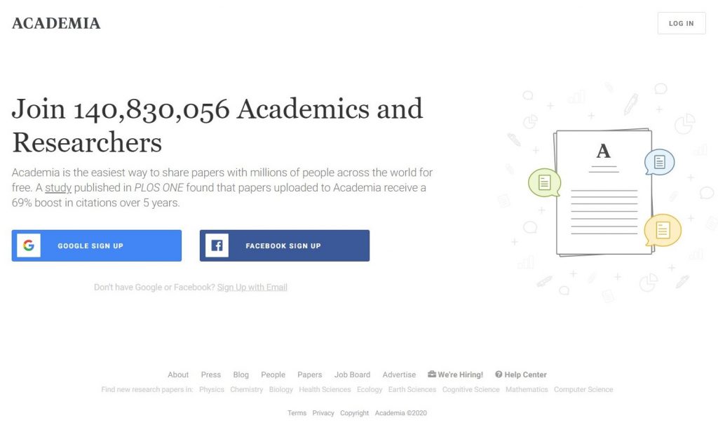 Academia online web stranka